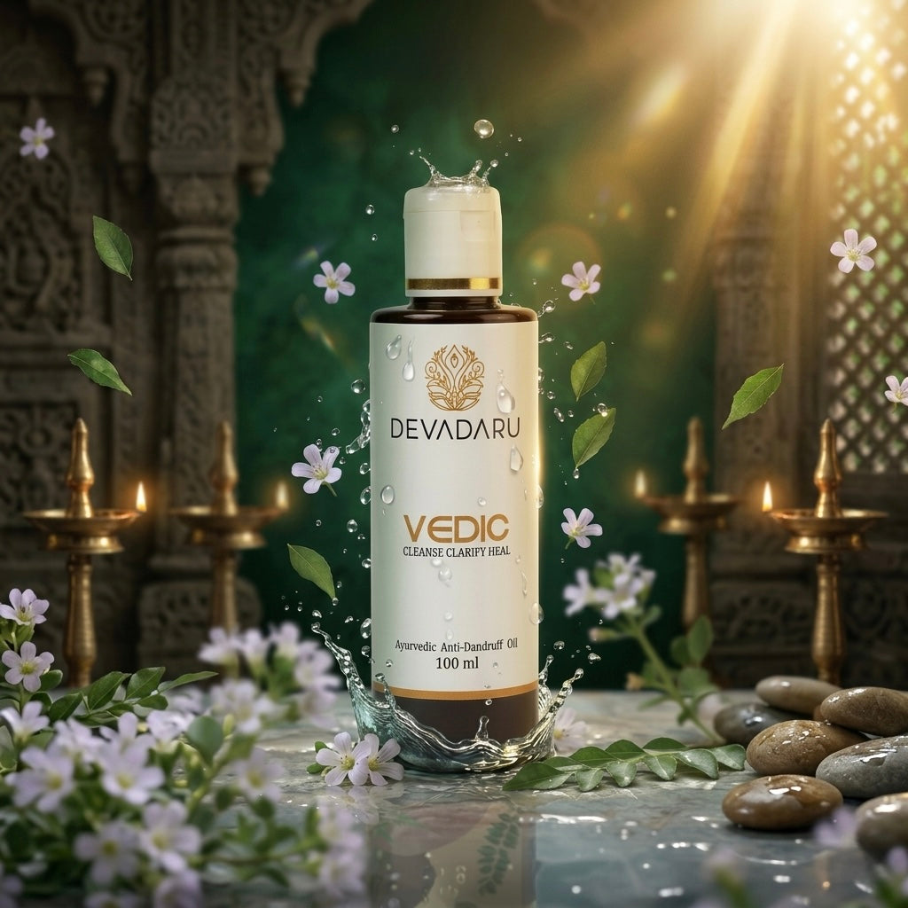 Vedic Oil – Ayurvedic Anti-Dandruff Hair Oil for Itchy Scalp, Flakiness & Hair Fall (100ml)