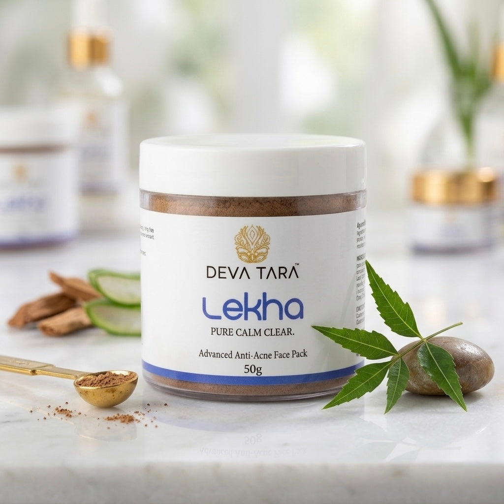 Lekha – Advanced Anti-Acne Face Pack | 13 Ayurvedic Herbs for Acne, Blemishes & Oily Skin (50g)